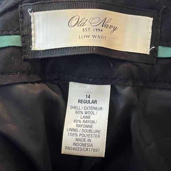 Old Navy Low Waist Wool‎ Blend Pants Black - Picture 7 of 7